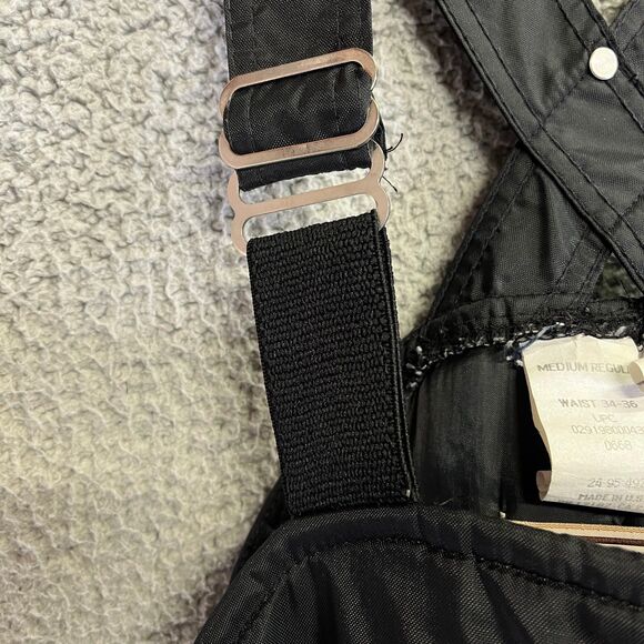 Walls Blizzard Pruf Bib Overalls Men Medium Black Insulated Ski Snow Y2K VIntage - Picture 6 of 16